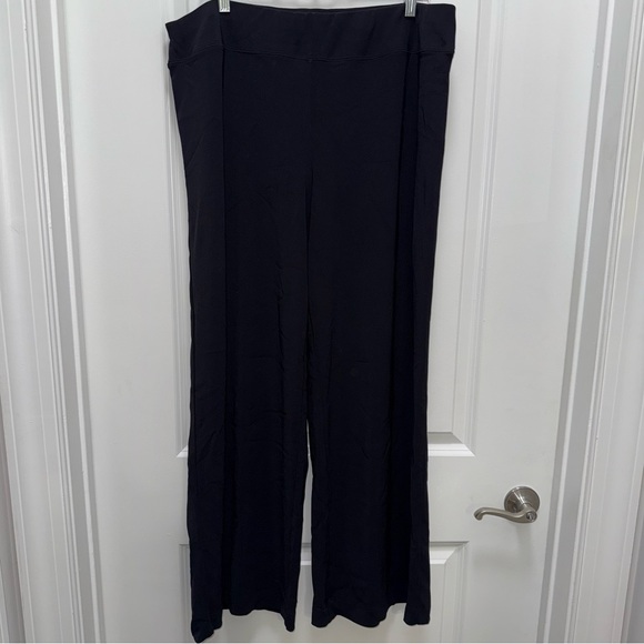 Boston Proper Black Wide Leg Pull On High Rise Pants - Picture 1 of 6